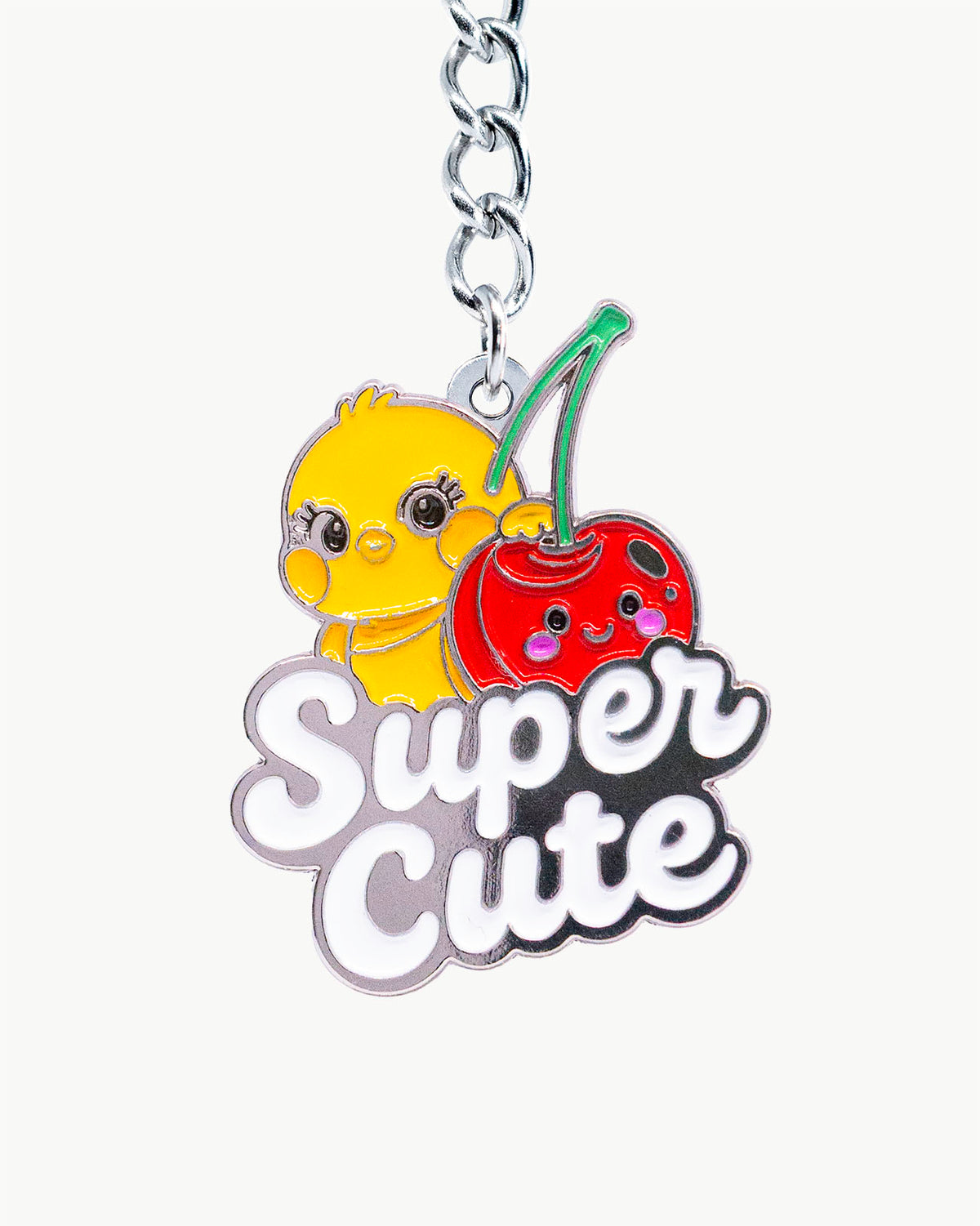 Bikini Charm - Cherry Bird Charm featuring a yellow bird and smiling cherry on a Super Cute design.