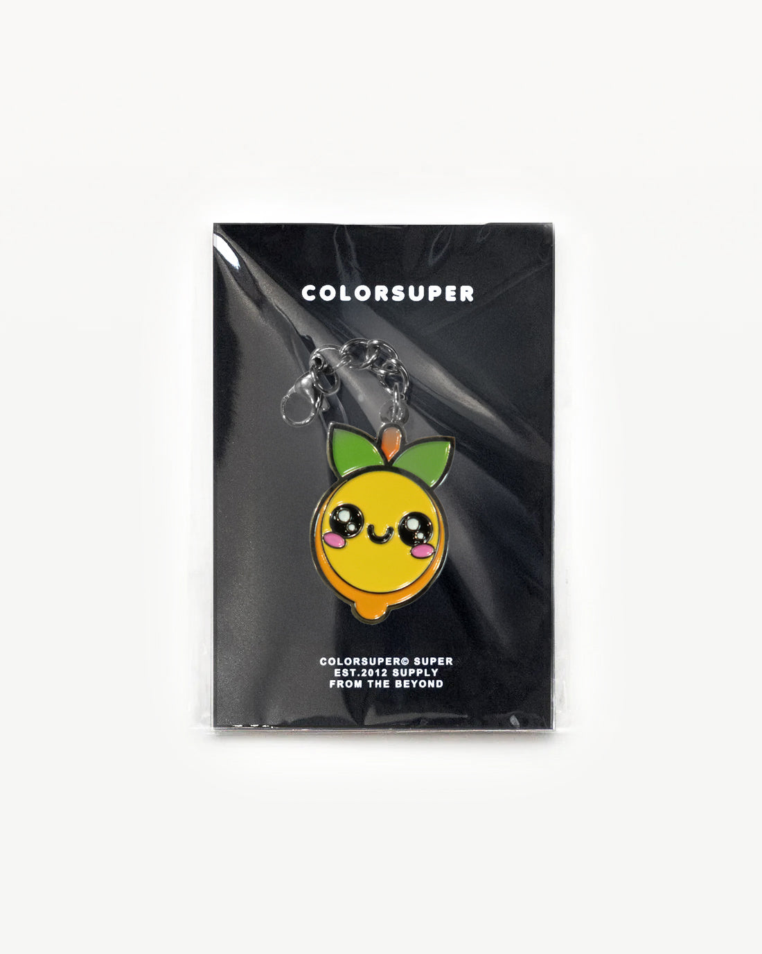 Juicy Fruit Lemon charm from ColorSuper, featuring a cute lemon design with smiling face and green leaves. - Alternate view