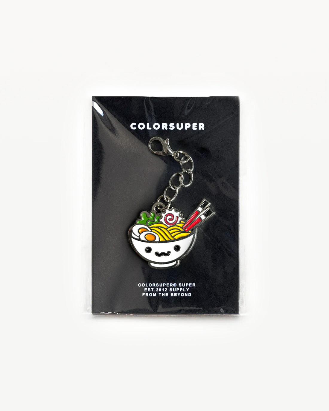 Chrome uwu ramen bowl bikini charm with lobster clasp. - Alternate view