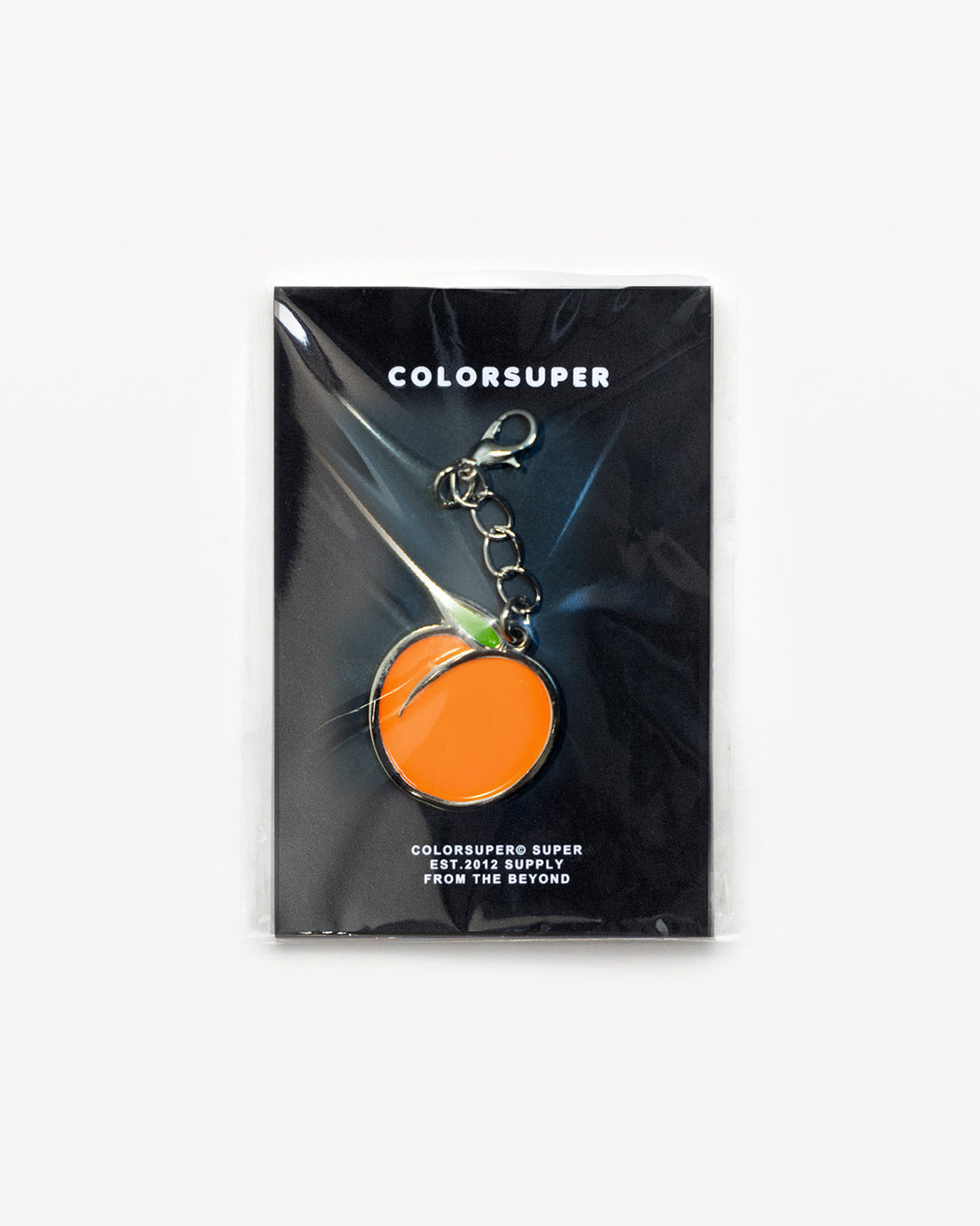 Chrome peach bikini charm with lobster clasp. - Alternate view