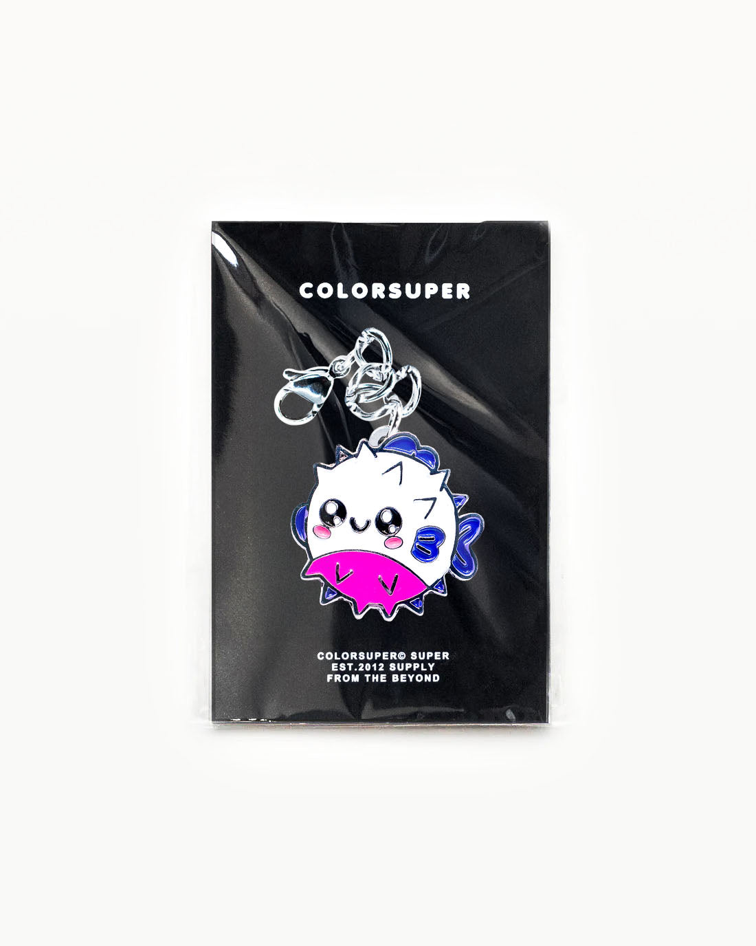 Bikini Charm - Puffer Fishy Charm, cute puffer fish enamel accessory for swimwear and beachwear. - Alternate view