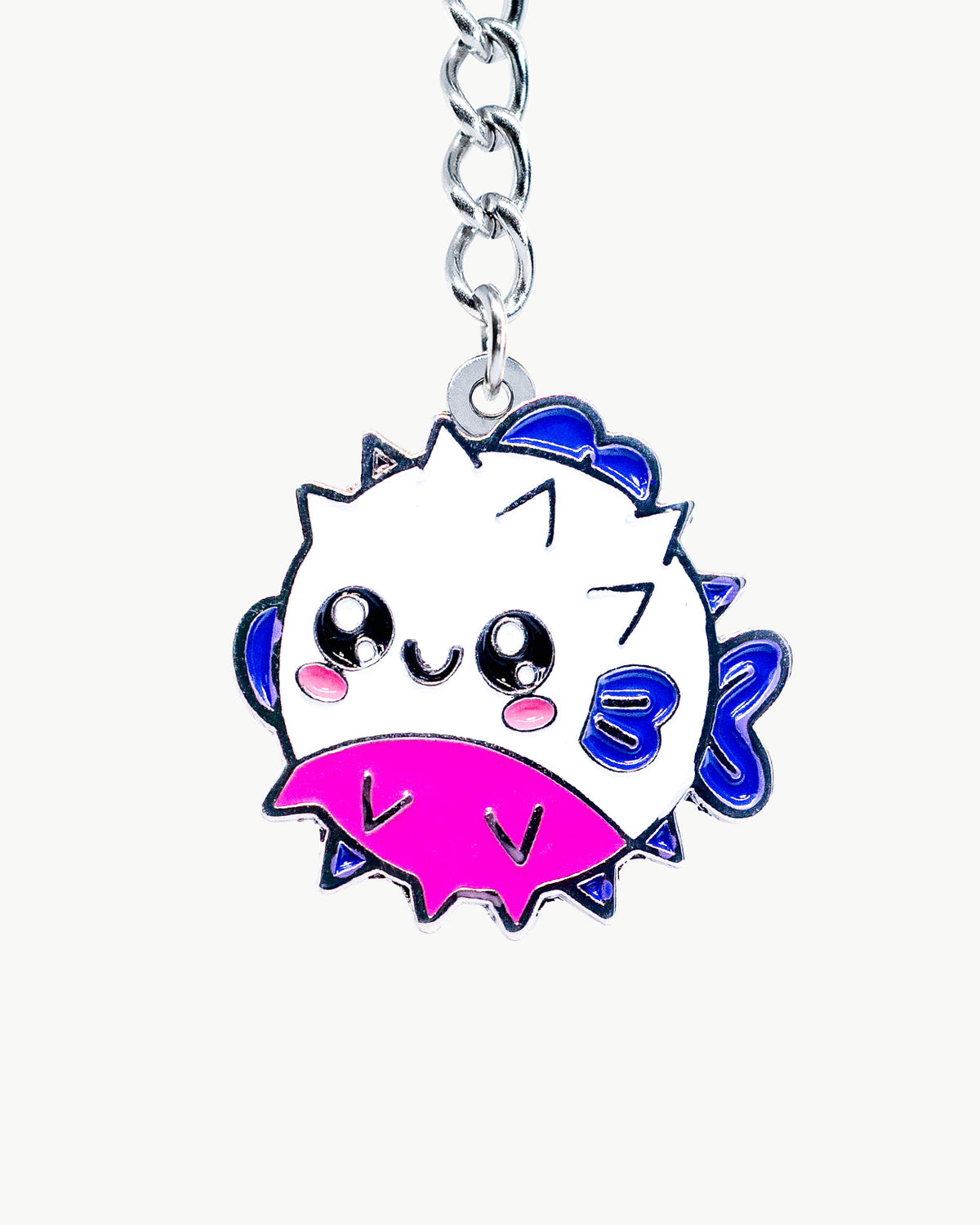 Bikini Charm - Puffer Fishy Charm, cute puffer fish enamel accessory for swimwear and beachwear.