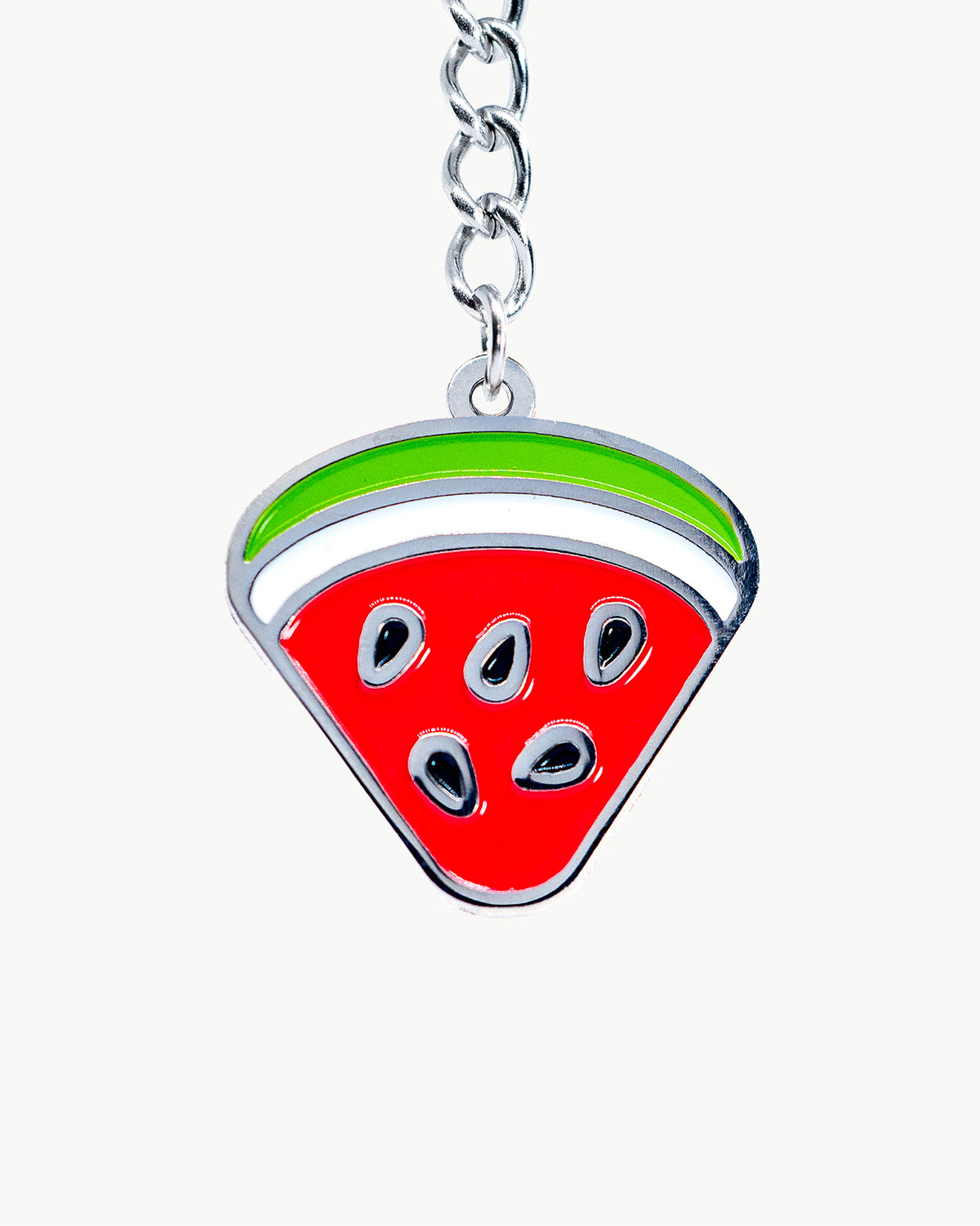 Refreshing watermelon slice bikini charm in green and red, perfect summer accessory for stylish swimsuits.