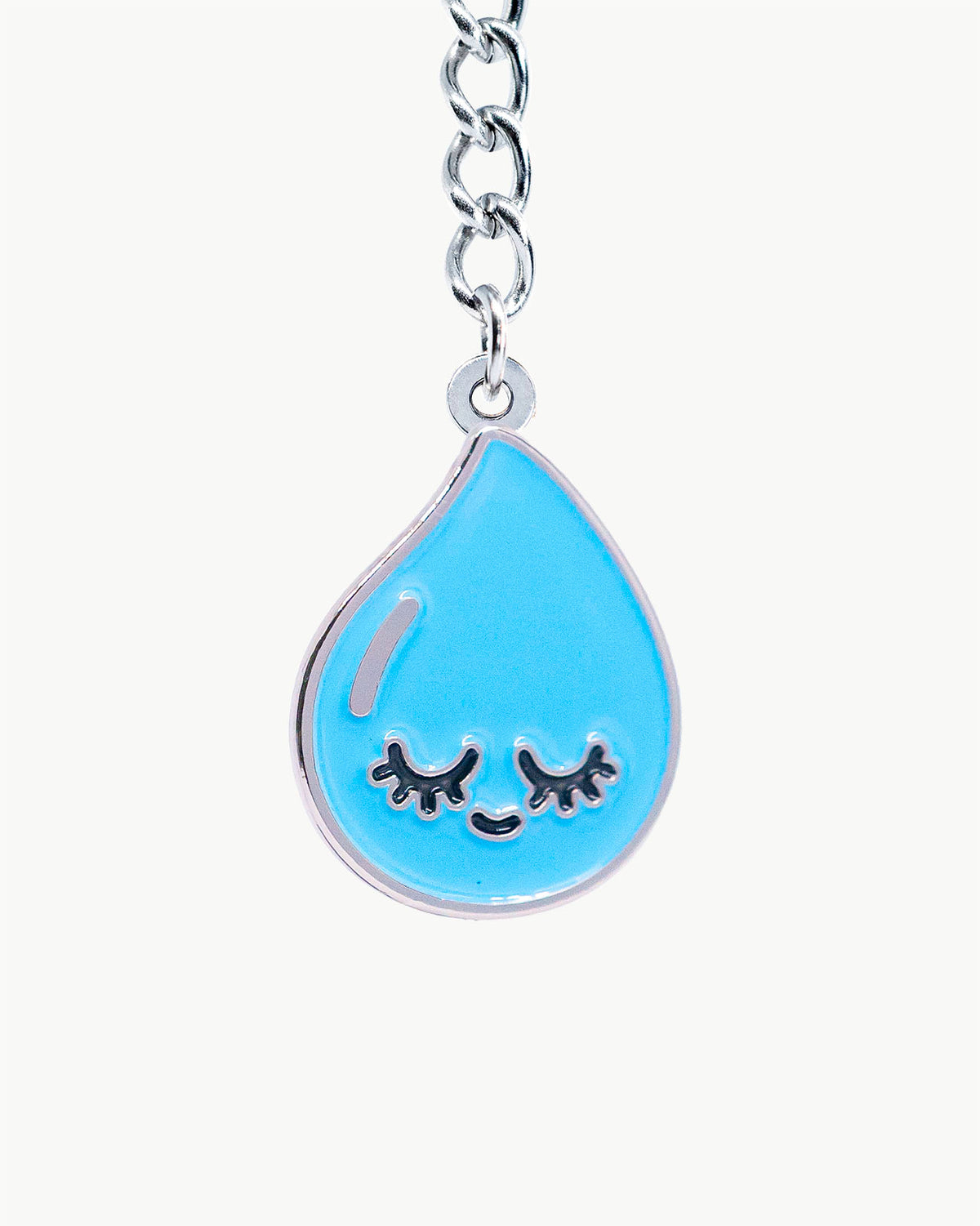 Bikini Charm - Tear Charm featuring a blue enamel droplet with a smiling face for swimwear accessories.
