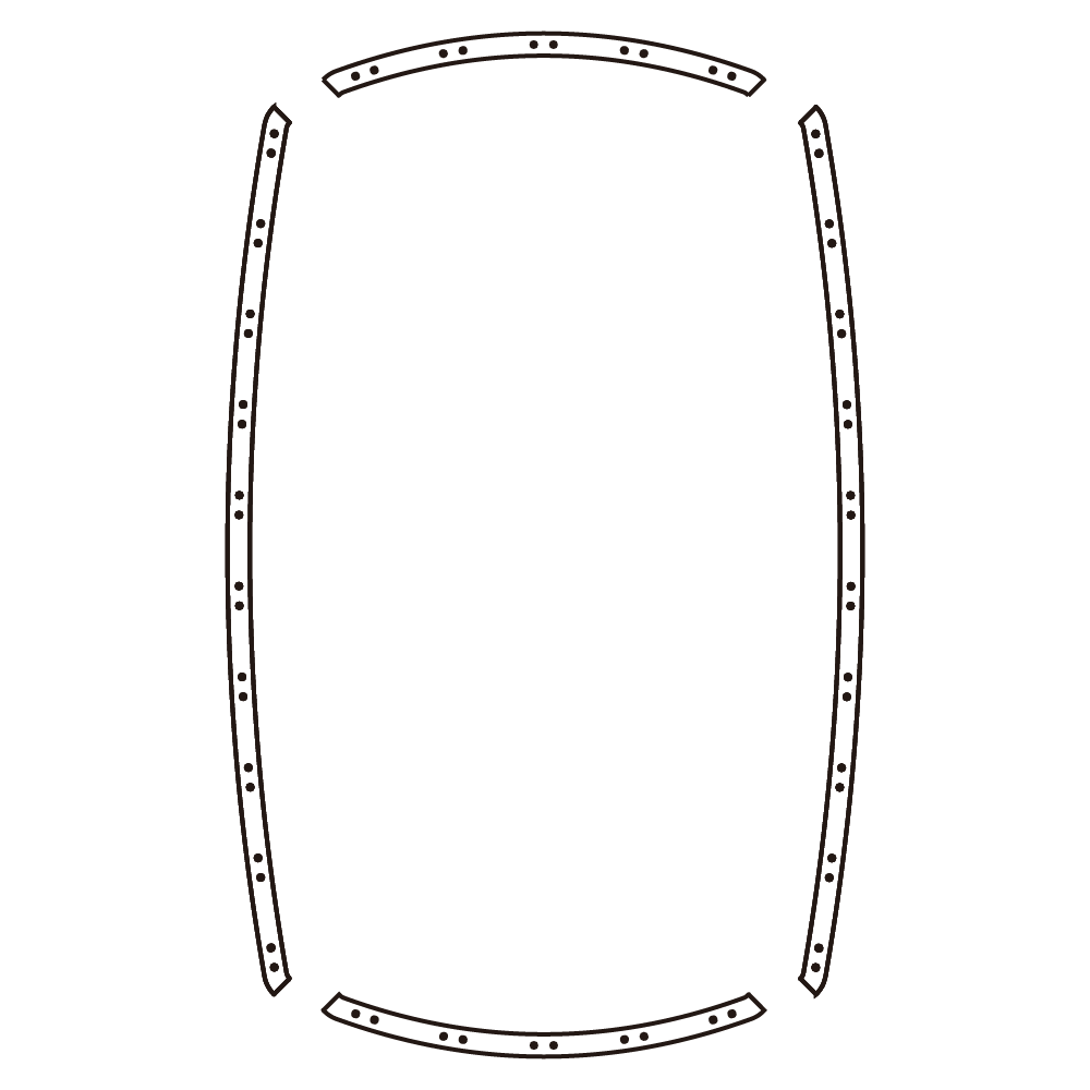 Set de 4x arceaux pour lit KIMI