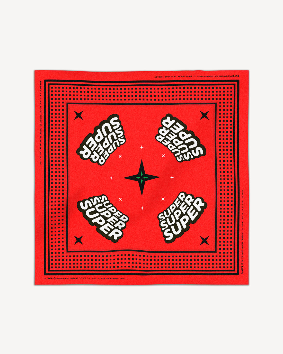 Triple Red cotton scarf with bold printed motifs, 60x60cm lightweight bandana, perfect for layering and stylish accessories.