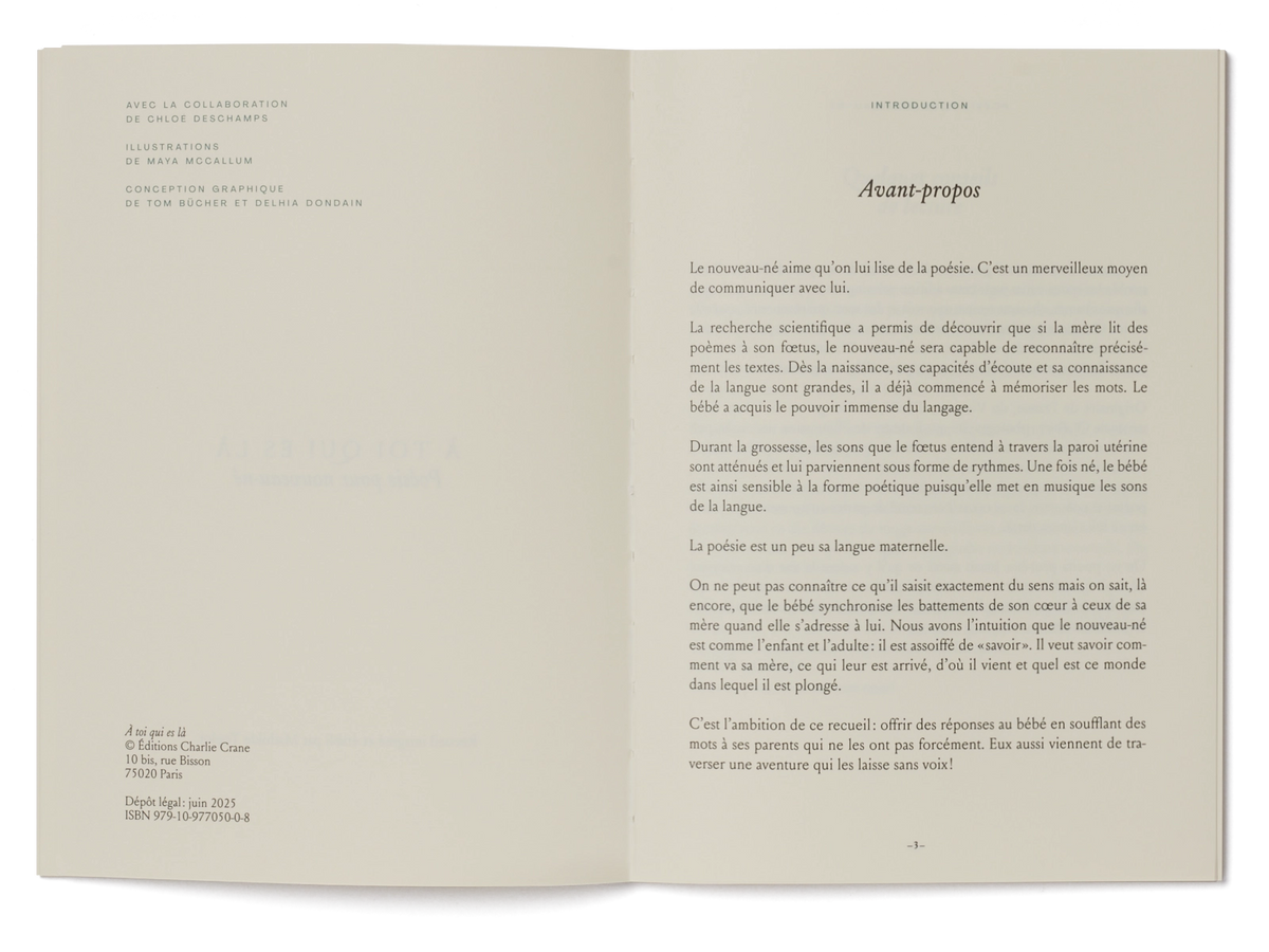 Gedichtsammlung À toi qui es là