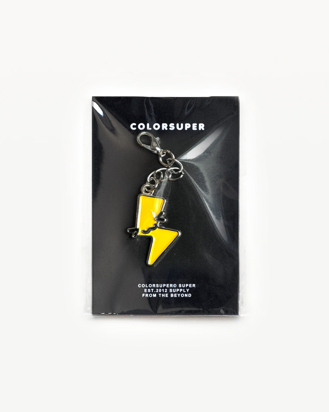 Chrome uwu lightning bolt bikini charm with lobster clasp. - Alternate view