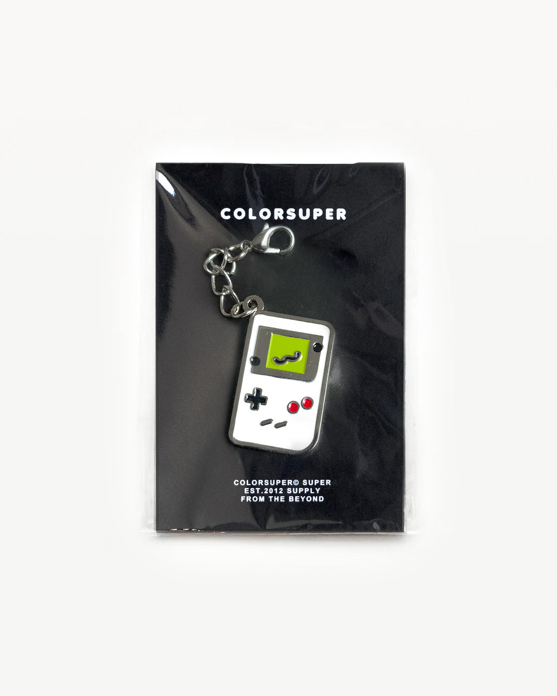 Chrome uwu retro hand held game system bikini charm with lobster clasp. - Alternate view