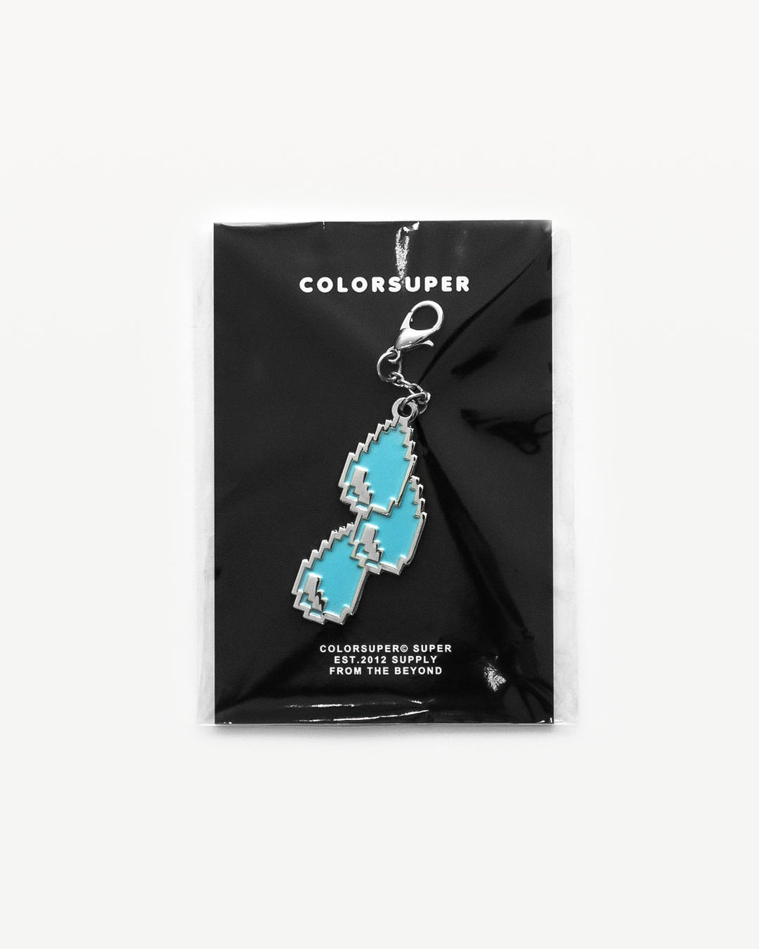 Chrome water drops bikini charm with lobster clasp. - Alternate view