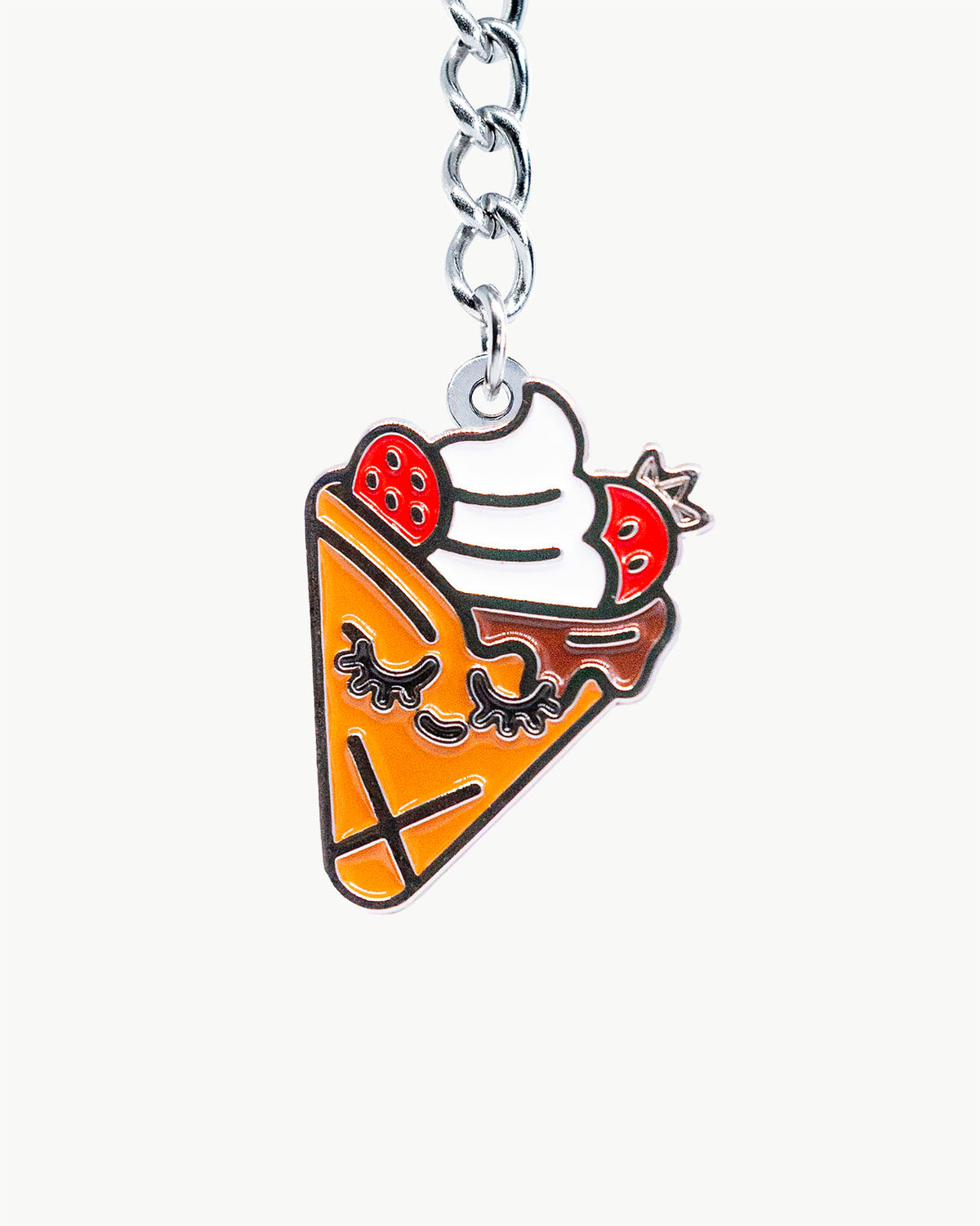 Bikini Charm - Crepe Charm high-quality enamel accessory with cute crepe design featuring whipped cream and strawberries.