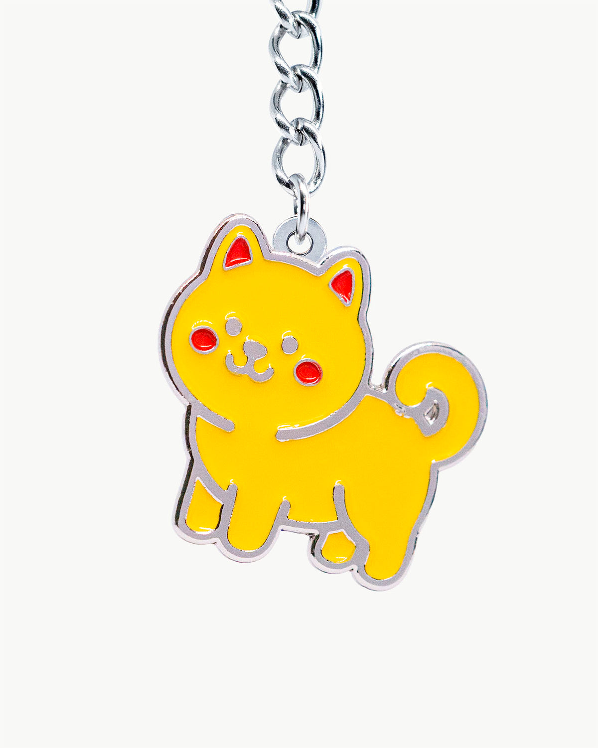 Bikini Charm - Shiro Gold Charm featuring a vibrant yellow dog charm for stylish swimwear.