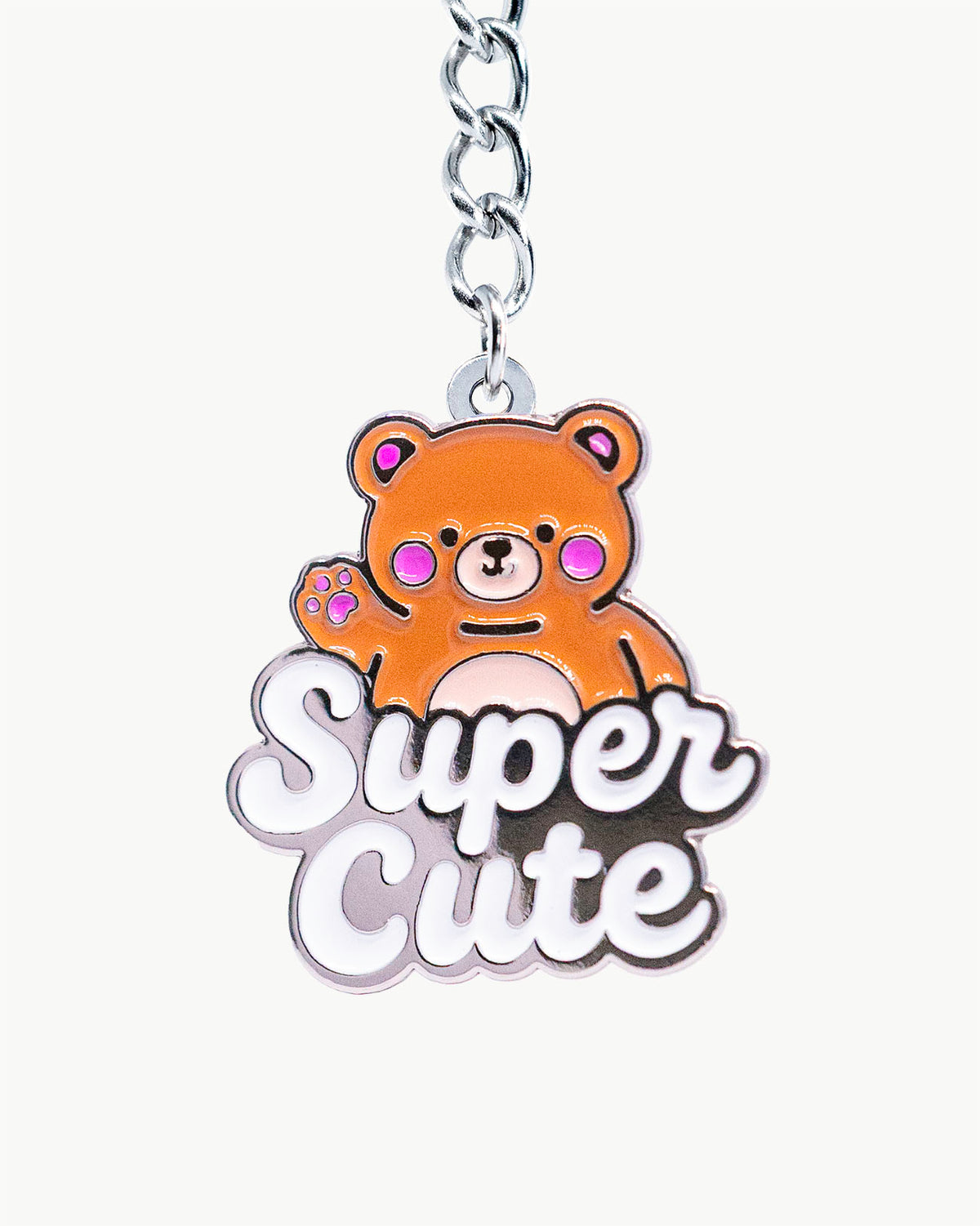 Bikini Charm - Super Cub Charm featuring a cute bear and 'Super Cute' script, perfect for swimwear personalization.
