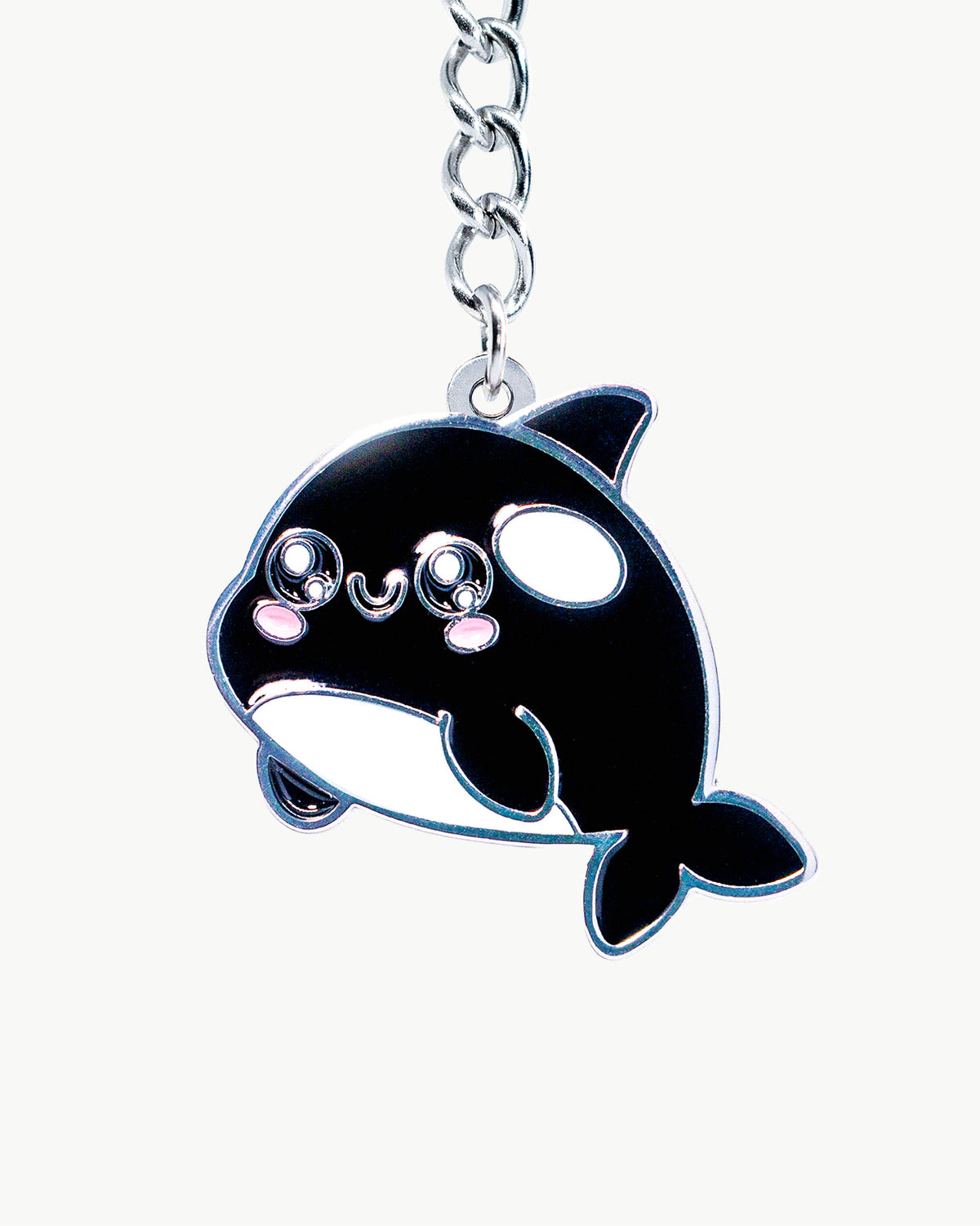 Bikini Charm - Cute Killer Charm featuring a kawaii-style orca enamel accessory for beachwear personalization.