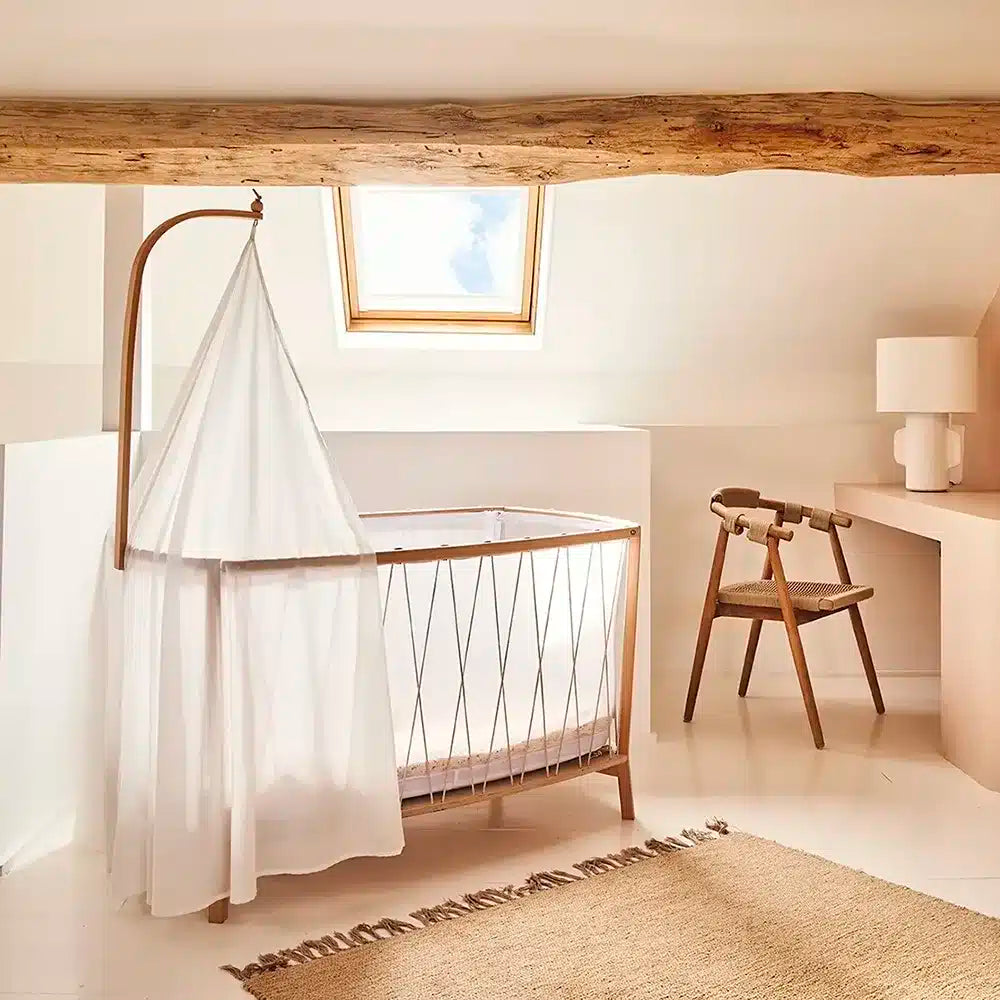 Ciel de lit White Veil pour lit bébé KIMI