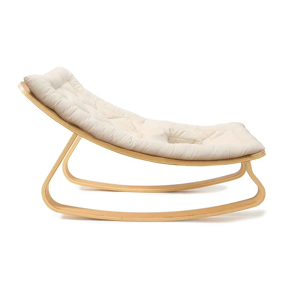 LEVO Baby Rocker en madera natural