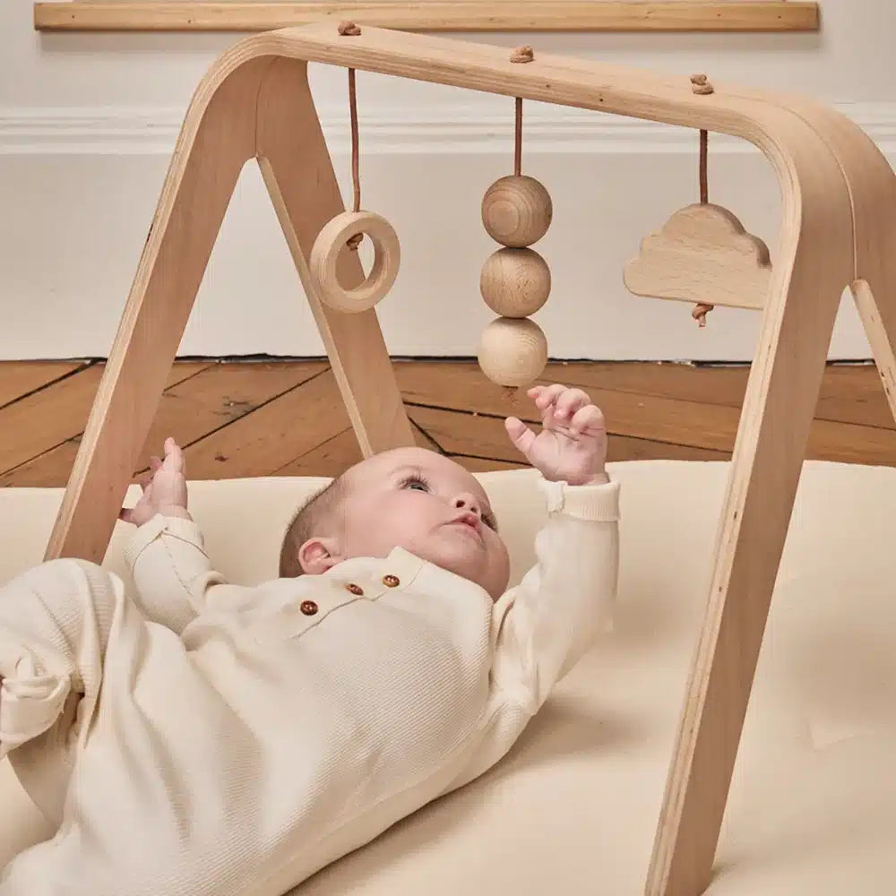 NAHO activity arch with wooden toys