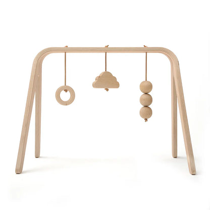 NAHO activity arch with wooden toys