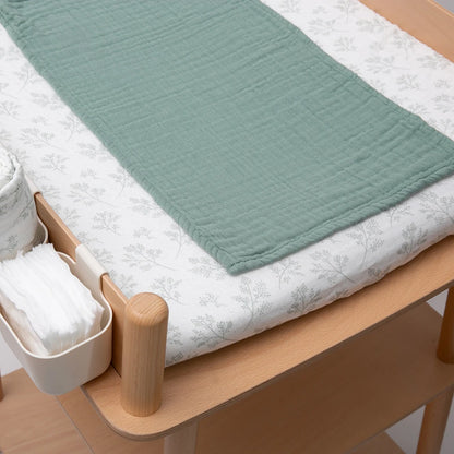 PAGO changing mat cover and 2 swaddles Pearl Blossom