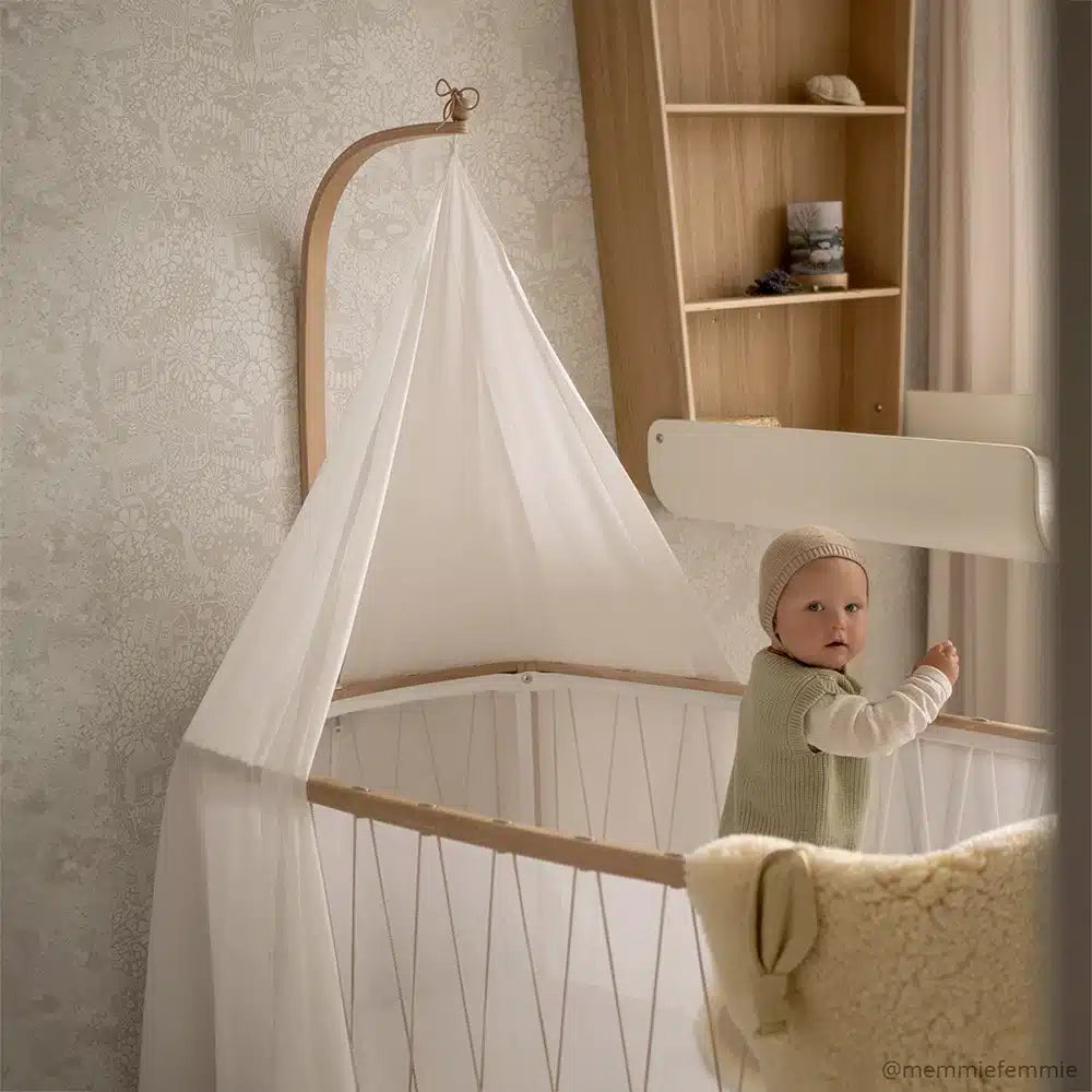 Ciel de lit White Veil pour lit bébé KIMI
