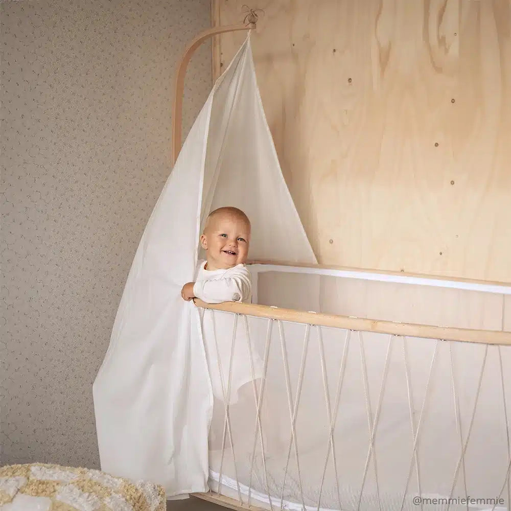 Ciel de lit White Veil pour lit bébé KIMI