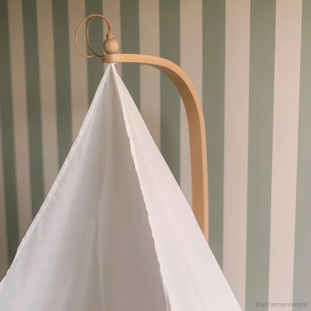 Ciel de lit White Veil pour lit bébé KIMI