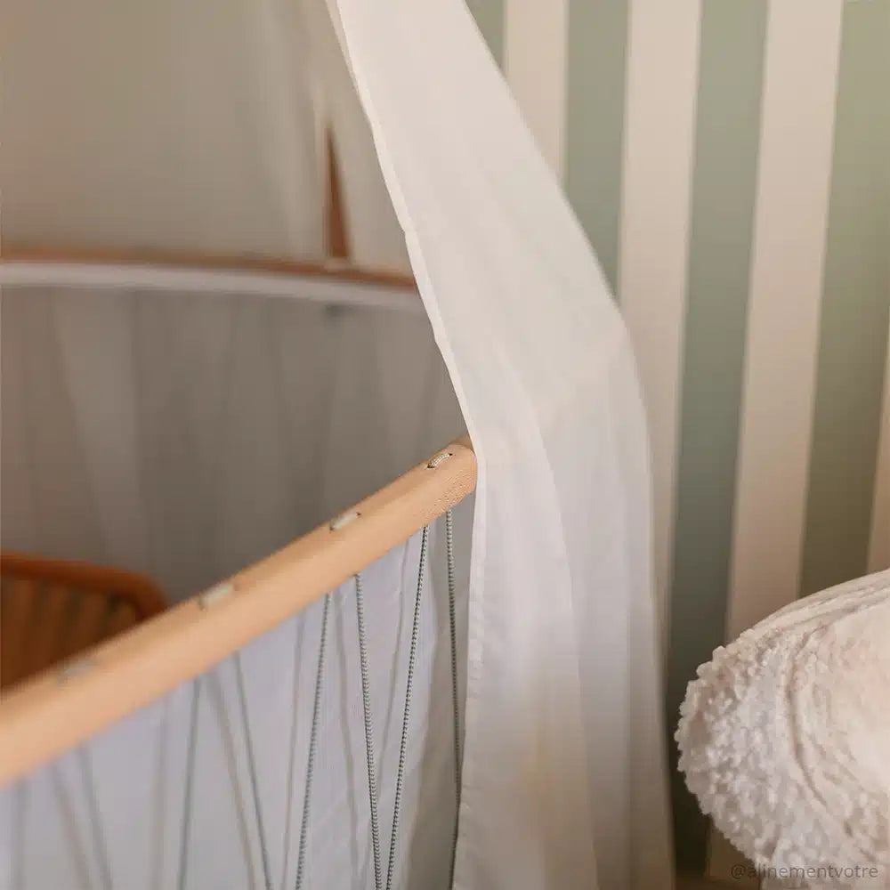 Ciel de lit White Veil pour lit bébé KIMI