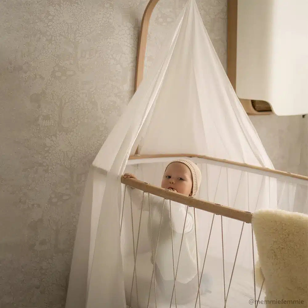 Ciel de lit White Veil pour lit bébé KIMI